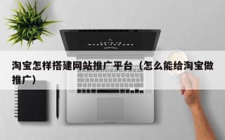 邹平淘宝怎样搭建网站推广平台（怎么能给淘宝做推广）